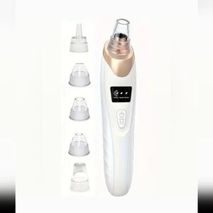 Electric Pore Vacuum Suction Blackhead Remover - White & Rose Gold